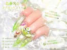 【Yuuka】緑ネイル