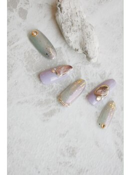 ラルネイル 大宮(Lull. nail)/＊上品ストーン＊パープル＊