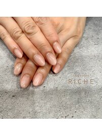 ラメ入りピンクベージュカラグラ