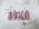 バレンタインネイル