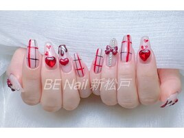 バレンタインネイル