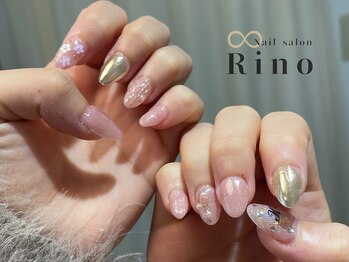 パールビジュー×ハートネイル