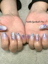 ウイ(Oui)/紫陽花ネイル