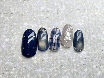 アルク バイ ネオリーブ 荻窪店(arc by neolive)/11月定額/ネイビーチェック