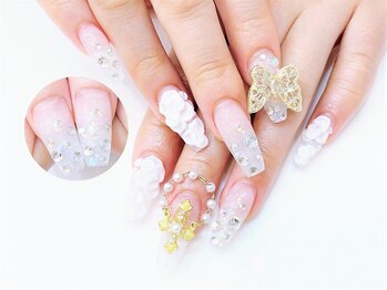ネイルコレクション ピンク(Nail Collection Pink)/スカルプ放題+蝶パーツ♪3D
