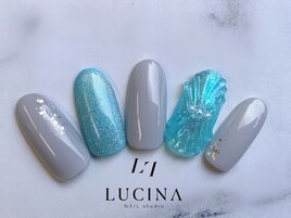 Hー133うるうるプリーツネイル