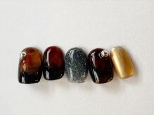 アイネイルズ 梅田店(I nails)/べっ甲ニュアンスフラッシュ