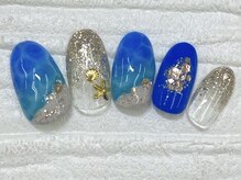 ハニービービー(Honey Bee Bee)/水面柄夏ネイル