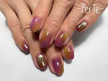 【ハンド/9000】秋色葡萄ネイル