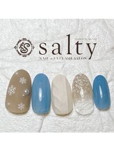 ネイルアンドアイラッシュサロン ソルティ 寺田町(salty)/ニットネイル