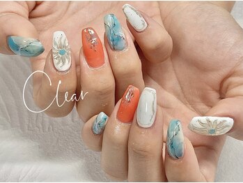 クリア(Clear)/ターコイズネイル