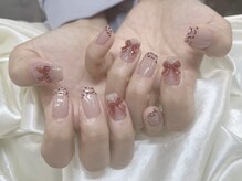 インザピンクリリー(in the pink LILY)/秋冬レオパードネイル/担当赤木