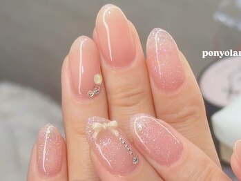 ネイルライフ 目黒店 恵比寿 白金(NailLife)/ベビーピンクリボンネイル