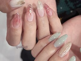 大人かわいいシェルネイル