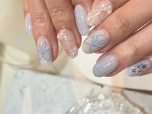 アイネイルズ 渋谷店(I nails)/【Kana.y】リボンチェック