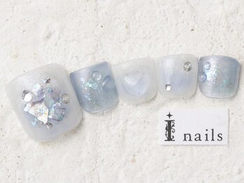 アイネイルズ 新宿店(I nails)/海ブルーシェルフット9980円