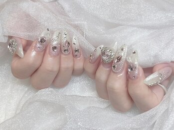 モカ 心斎橋(moca by Lee)/【Aina】ピンクキラキラネイル