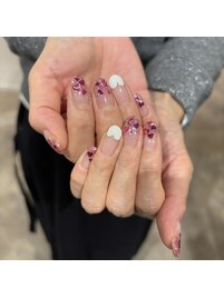 バレンタインネイル