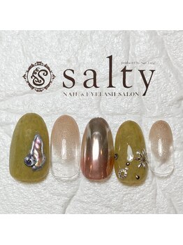 ネイルアンドアイラッシュサロン ソルティ 寺田町(salty)/ニュアンスミラー