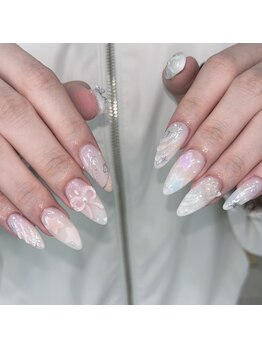 モカ 心斎橋(moca by Lee)/【Aina】ホワイトネイル