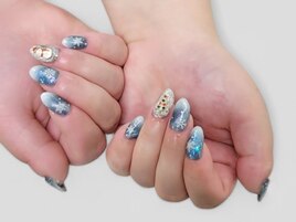 粉雪舞うX'MASネイル￥12,760