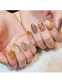 ちぐはぐニュアンスネイル