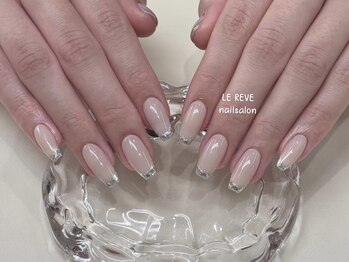 ルレーブ(LE REVE)/ガラスフレンチネイル