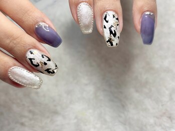 ラピス(Lapis)/アニマル柄/ミラー/パープル