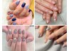 【ハンド／オフ無料】ニュアンスネイル｜抜け感 トレンドデザイン