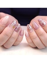 ピオニーネイル(peony nail)/冬ツイード