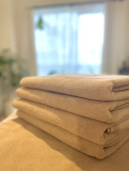 りらくぜーしょん ふぅ 【長丘/もみほぐしとアロマのお店】/タオルは石けん洗剤で洗濯