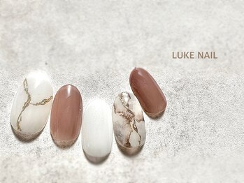 ルークネイル 恵比寿店(LUKE NAIL)/ニュアンスくすみ大理石　冬春