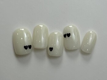ネイルメゾン 天神店(NAIL MAISON)/ホログラムハートシンプル¥7000