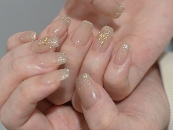 ルネネイル(Lune nail)/キラキラグラデーション