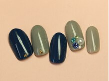 ネイルアンドアイラッシュ リラ 東三国店(Rela)/シンプルデザイン¥4900(オフ込)