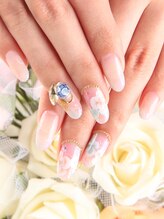 クリスタルネイル ボンベルタ橘店(CRYSTAL NAIL)/フラワー×グラデーションネイル