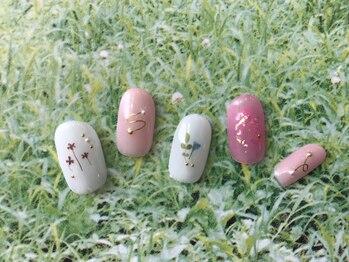 ネイルアンドアイラッシュサロン エスポアール(nail&eyelash salon espoir)/押し花ネイル 90分コース