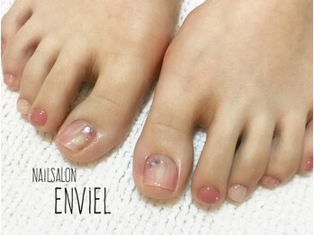 ネイルサロンアンヴェール(ENVIEL)/ニュアンス×フィルム
