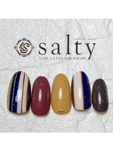 ネイルアンドアイラッシュサロン ソルティ 寺田町(salty)/ストライプデザイン