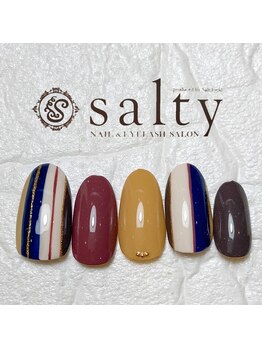 ネイルアンドアイラッシュサロン ソルティ 寺田町(salty)/ストライプデザイン