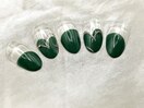 【定額】抹茶チョコネイル ラメ