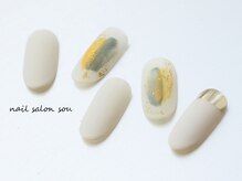 ソウ 難波店 nail salon Sou/塗りかけマットnail