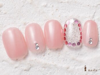 アイネイルズ 横浜WEST店(I-nails)/ピンクホログラム7480円