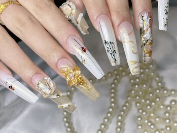 ワンホン持ち込みデザインネイル