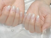ヒールネイル(heal nail)/パールgreigeグラデーション.