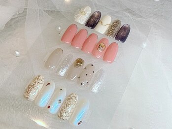 ぴょんぴょんネイル 岐阜駅前店の写真/桜ネイルも★"春っぽさ"が可愛い【季節限定デザイン ¥5680】毎月オリジナルデザイン追加中！初回オフ無料★