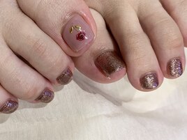薔薇ネイル。