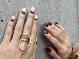 カフェラテ・マグネットネイル