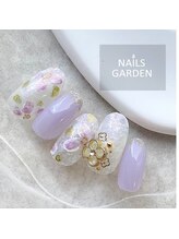 ネイルズガーデン(NAILS GARDEN)/水彩フラワーネイル