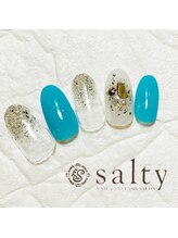 ネイルアンドアイラッシュサロン ソルティ 寺田町(salty)/夏ニュアンス